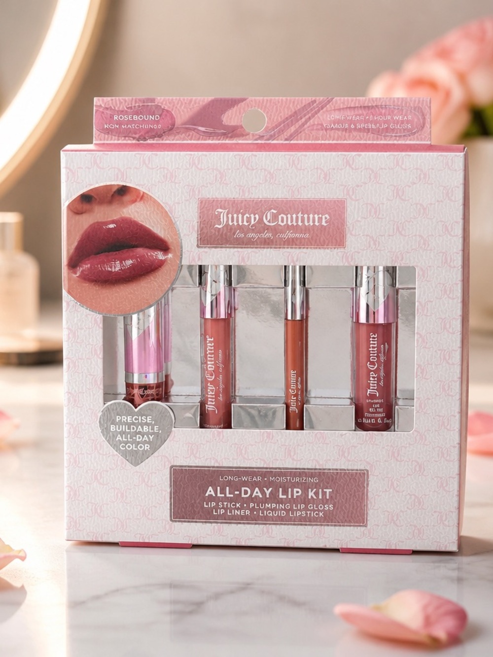 Juicy Couture All Day Lip Kit Rosebound New In Box